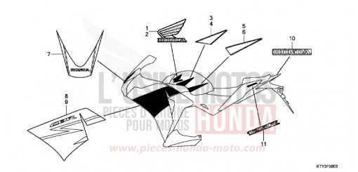 MARKE/STREIFEN (4) CBR125RTD de 2013